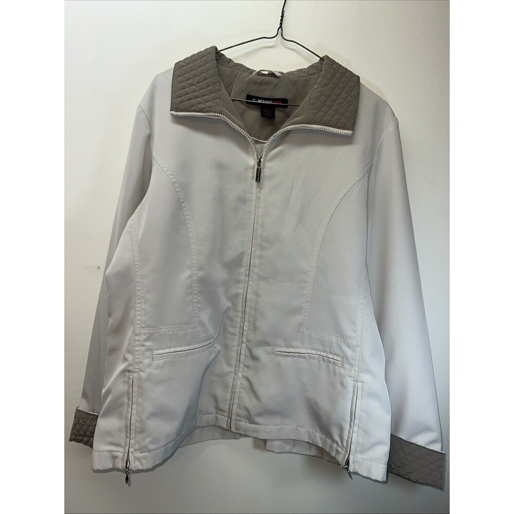 Women's Weather Tamer Tan‎  Collared Quilted Jacket Size Large Lightweight
